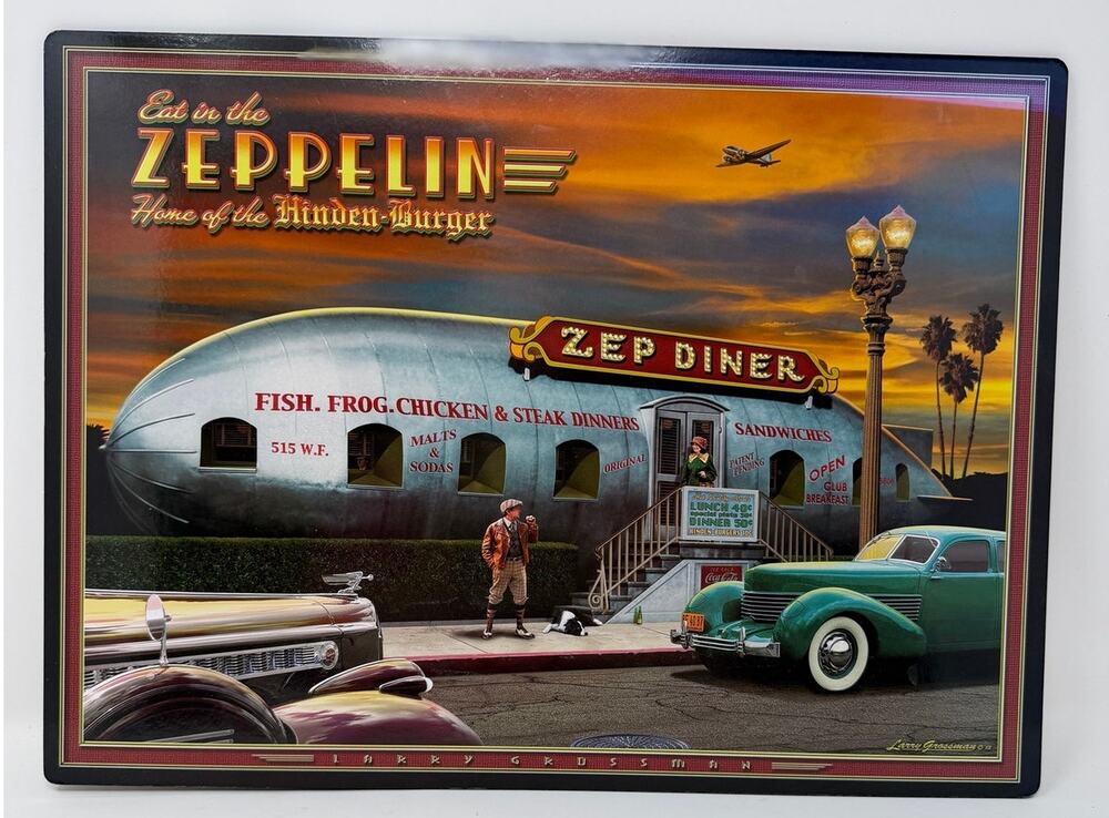 Open Road Brands 2013 Set of 4 Vintage-Style Decorative Signs by Larry Grossman